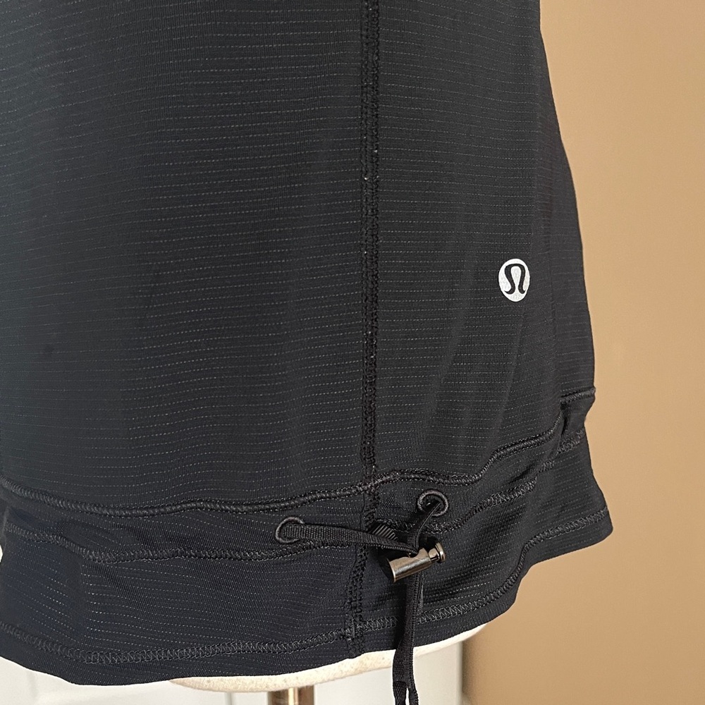 Lululemon Athletica Black Babydoll Tank | Cinch Hem | Size 10 | Activewear - Picture 3 of 7